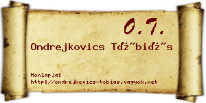 Ondrejkovics Tóbiás névjegykártya